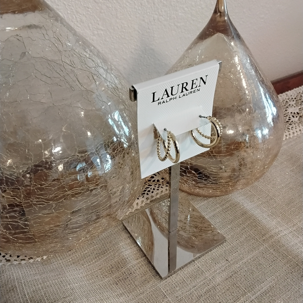Lauren Ralph Lauren Gold Hoop Earrings - Picture 3 of 5